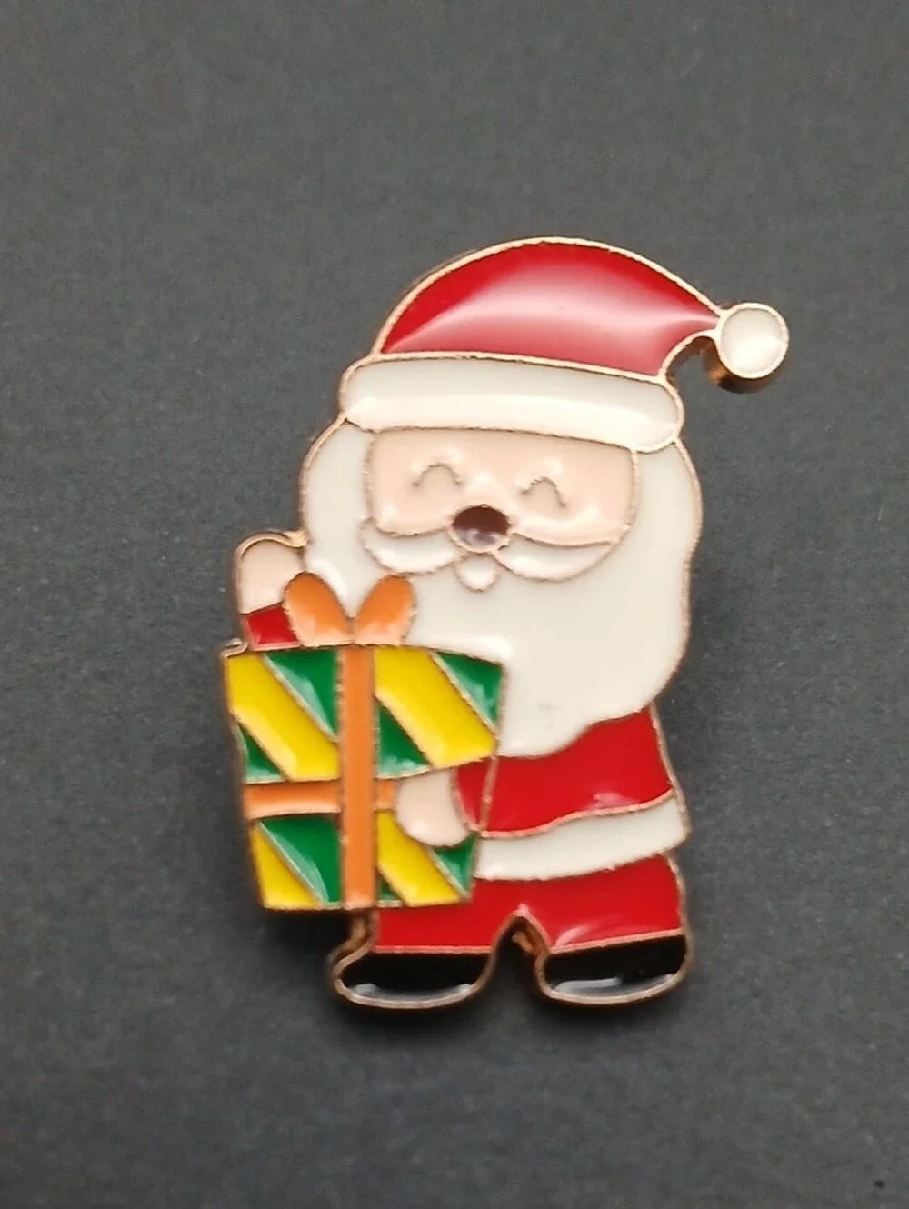 Santa Enamel Pin - Red and White